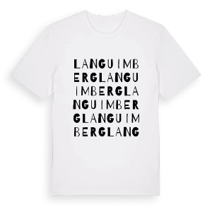 Languimberg ordlek t-shirt – ekologisk bomull t-shirt från Pinshirt