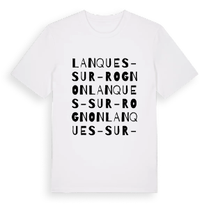 Lanques-sur-Rognon ordlek t-shirt – ekologisk bomull t-shirt från Pinshirt