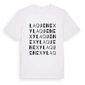 Laquenexy ordlek t-shirt – ekologisk bomull t-shirt från Pinshirt