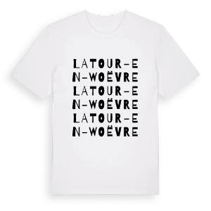 Latour-en-Woëvre ordlek t-shirt – ekologisk bomull t-shirt från Pinshirt