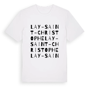 Lay-Saint-Christophe ordlek t-shirt – ekologisk bomull t-shirt från Pinshirt