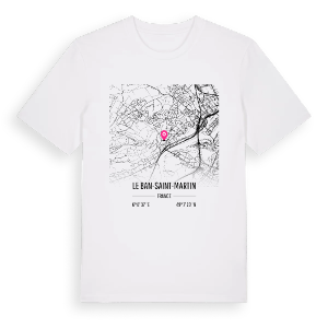 Le Ban-Saint-Martin karta t-shirt – ekologisk bomull t-shirt från Pinshirt