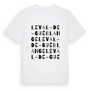 Le Val-de-Guéblange ordlek t-shirt – ekologisk bomull t-shirt från Pinshirt