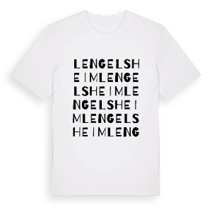 Lengelsheim ordlek t-shirt – ekologisk bomull t-shirt från Pinshirt