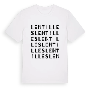 Lentilles ordlek t-shirt – ekologisk bomull t-shirt från Pinshirt