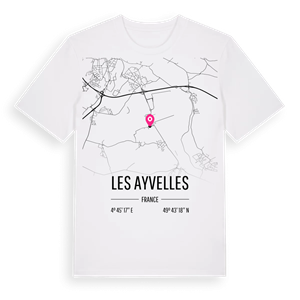 Les Ayvelles karta t-shirt – ekologisk bomull t-shirt från Pinshirt