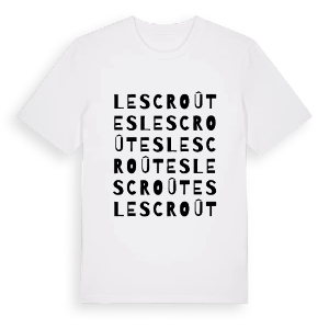 Les Croûtes ordlek t-shirt – ekologisk bomull t-shirt från Pinshirt