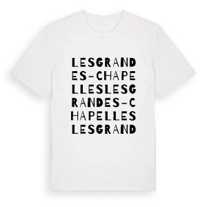 Les Grandes-Chapelles ordlek t-shirt – ekologisk bomull t-shirt från Pinshirt