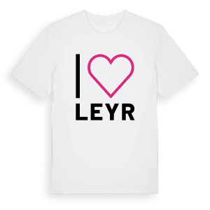 Jag älskar Leyr t-shirt stort tryck – ekologisk bomull t-shirt från Pinshirt