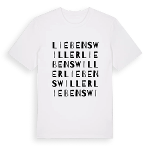 Liebenswiller ordlek t-shirt – ekologisk bomull t-shirt från Pinshirt