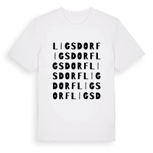 Ligsdorf ordlek t-shirt – ekologisk bomull t-shirt från Pinshirt