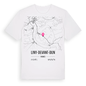 Liny-devant-Dun karta t-shirt – ekologisk bomull t-shirt från Pinshirt