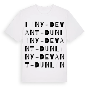 Liny-devant-Dun ordlek t-shirt – ekologisk bomull t-shirt från Pinshirt