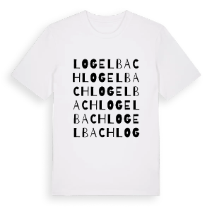 Logelbach ordlek t-shirt – ekologisk bomull t-shirt från Pinshirt