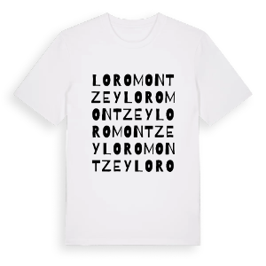 Loromontzey ordlek t-shirt – ekologisk bomull t-shirt från Pinshirt