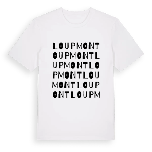 Loupmont ordlek t-shirt – ekologisk bomull t-shirt från Pinshirt