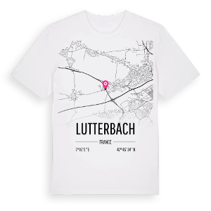 Lutterbach karta t-shirt – ekologisk bomull t-shirt från Pinshirt