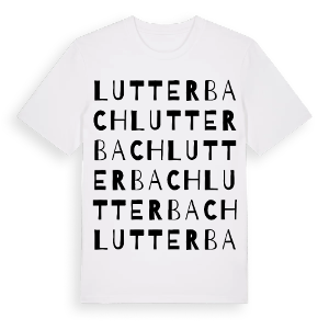 Lutterbach ordlek t-shirt – ekologisk bomull t-shirt från Pinshirt