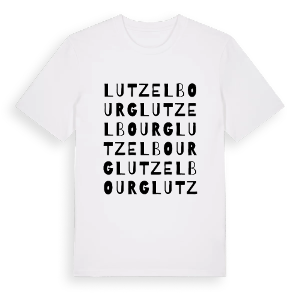 Lutzelbourg ordlek t-shirt – ekologisk bomull t-shirt från Pinshirt