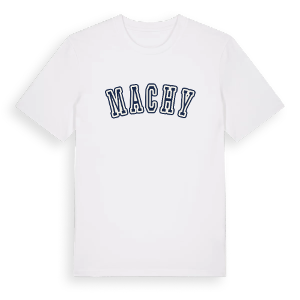 Machy college t-shirt – ekologisk bomull t-shirt från Pinshirt