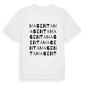 Magenta ordlek t-shirt – ekologisk bomull t-shirt från Pinshirt