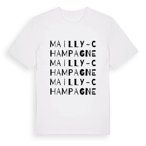 Mailly-Champagne ordlek t-shirt – ekologisk bomull t-shirt från Pinshirt