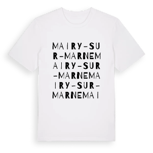 Mairy-sur-Marne ordlek t-shirt – ekologisk bomull t-shirt från Pinshirt