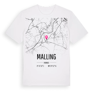 Malling karta t-shirt – ekologisk bomull t-shirt från Pinshirt
