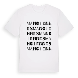 Mangiennes ordlek t-shirt – ekologisk bomull t-shirt från Pinshirt