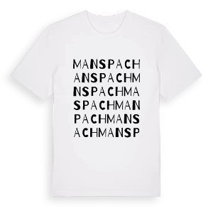 Manspach ordlek t-shirt – ekologisk bomull t-shirt från Pinshirt