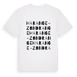 Marange-Zondrange ordlek t-shirt – ekologisk bomull t-shirt från Pinshirt