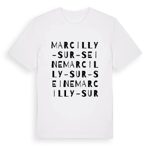 Marcilly-sur-Seine ordlek t-shirt – ekologisk bomull t-shirt från Pinshirt