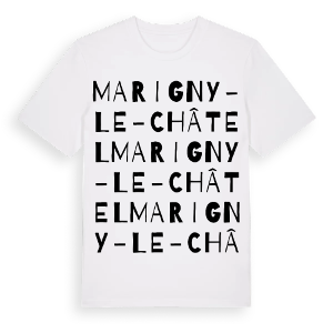 Marigny-le-Châtel ordlek t-shirt – ekologisk bomull t-shirt från Pinshirt
