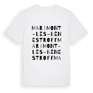 Marimont-lès-Bénestroff ordlek t-shirt – ekologisk bomull t-shirt från Pinshirt