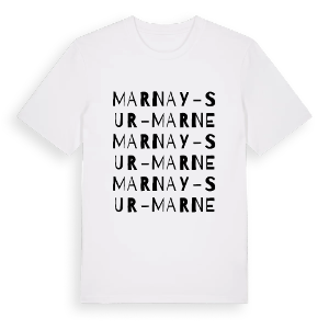 Marnay-sur-Marne ordlek t-shirt – ekologisk bomull t-shirt från Pinshirt