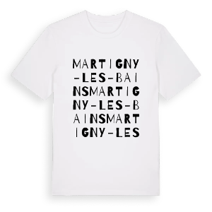 Martigny-les-Bains ordlek t-shirt – ekologisk bomull t-shirt från Pinshirt