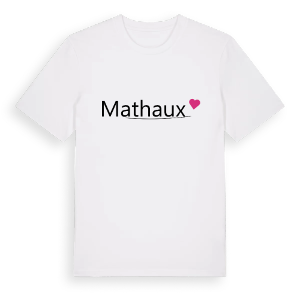 Mathaux hjärta t-shirt – ekologisk bomull t-shirt från Pinshirt