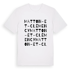 Matton-et-Clémency ordlek t-shirt – ekologisk bomull t-shirt från Pinshirt