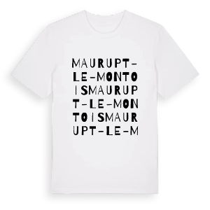 Maurupt-le-Montois ordlek t-shirt – ekologisk bomull t-shirt från Pinshirt
