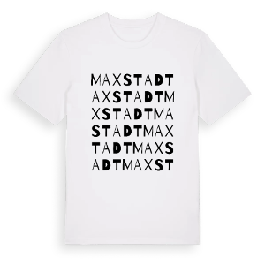Maxstadt ordlek t-shirt – ekologisk bomull t-shirt från Pinshirt