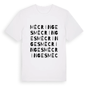 Mécringes ordlek t-shirt – ekologisk bomull t-shirt från Pinshirt