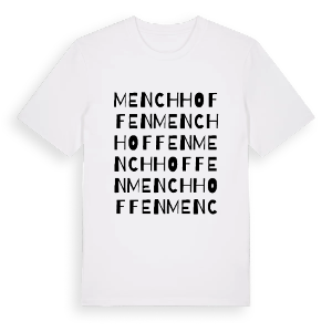 Menchhoffen ordlek t-shirt – ekologisk bomull t-shirt från Pinshirt