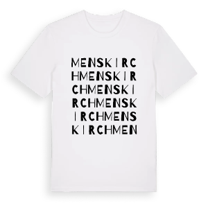 Menskirch ordlek t-shirt – ekologisk bomull t-shirt från Pinshirt