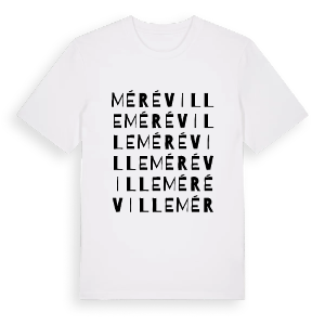 Méréville ordlek t-shirt – ekologisk bomull t-shirt från Pinshirt