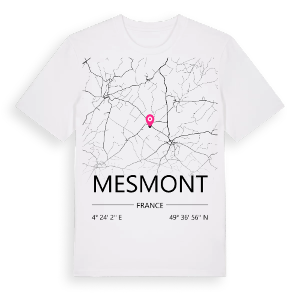 Mesmont karta t-shirt – ekologisk bomull t-shirt från Pinshirt