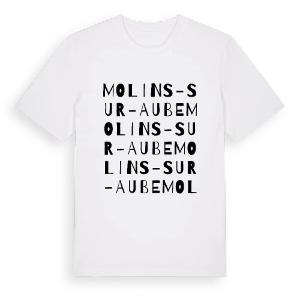 Molins-sur-Aube ordlek t-shirt – ekologisk bomull t-shirt från Pinshirt