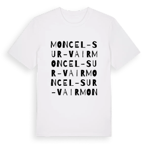 Moncel-sur-Vair ordlek t-shirt – ekologisk bomull t-shirt från Pinshirt