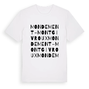 Mondement-Montgivroux ordlek t-shirt – ekologisk bomull t-shirt från Pinshirt