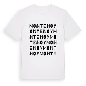Montenoy ordlek t-shirt – ekologisk bomull t-shirt från Pinshirt