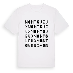 Montgueux ordlek t-shirt – ekologisk bomull t-shirt från Pinshirt